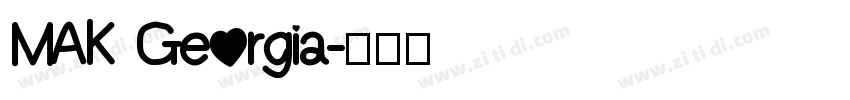 MAK Georgia字体转换